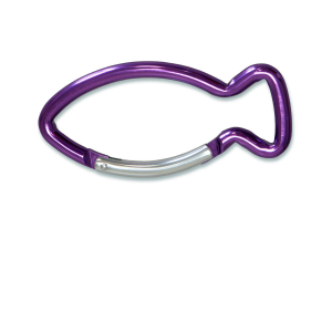 Schlüsselanhänger Karabiner Fisch | lila