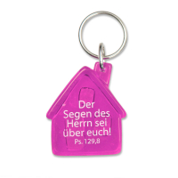 Schlüsselanhänger Haus | pink