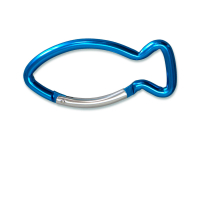Schlüsselanhänger Karabiner Fisch | blau