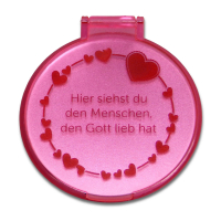 Taschenspiegel - Herzen| rosa