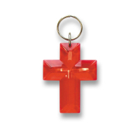 Schlüsselanhänger Kreuz | rot