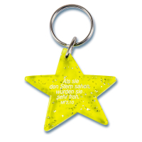 Schlüsselanhänger Stern | gelb