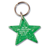 Schlüsselanhänger Stern | grün