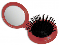 Haarbürste mit Spiegel | rot