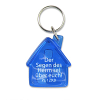 Schlüsselanhänger Haus | blau