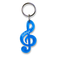 Schlüsselanhänger - Notenschlüssel | blau