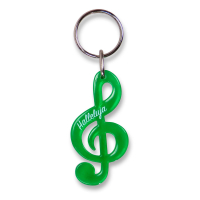 Schlüsselanhänger - Notenschlüssel | grün