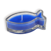 Kerzenglas- Fisch | blau